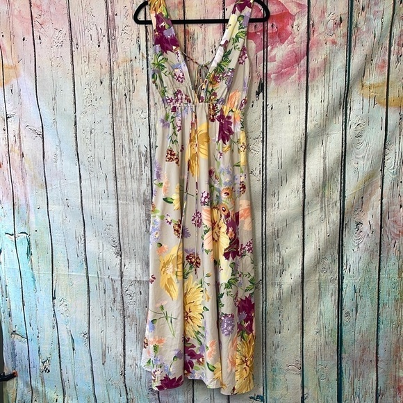 H&M Beige Floral Maxi XS NWT - Picture 1 of 7